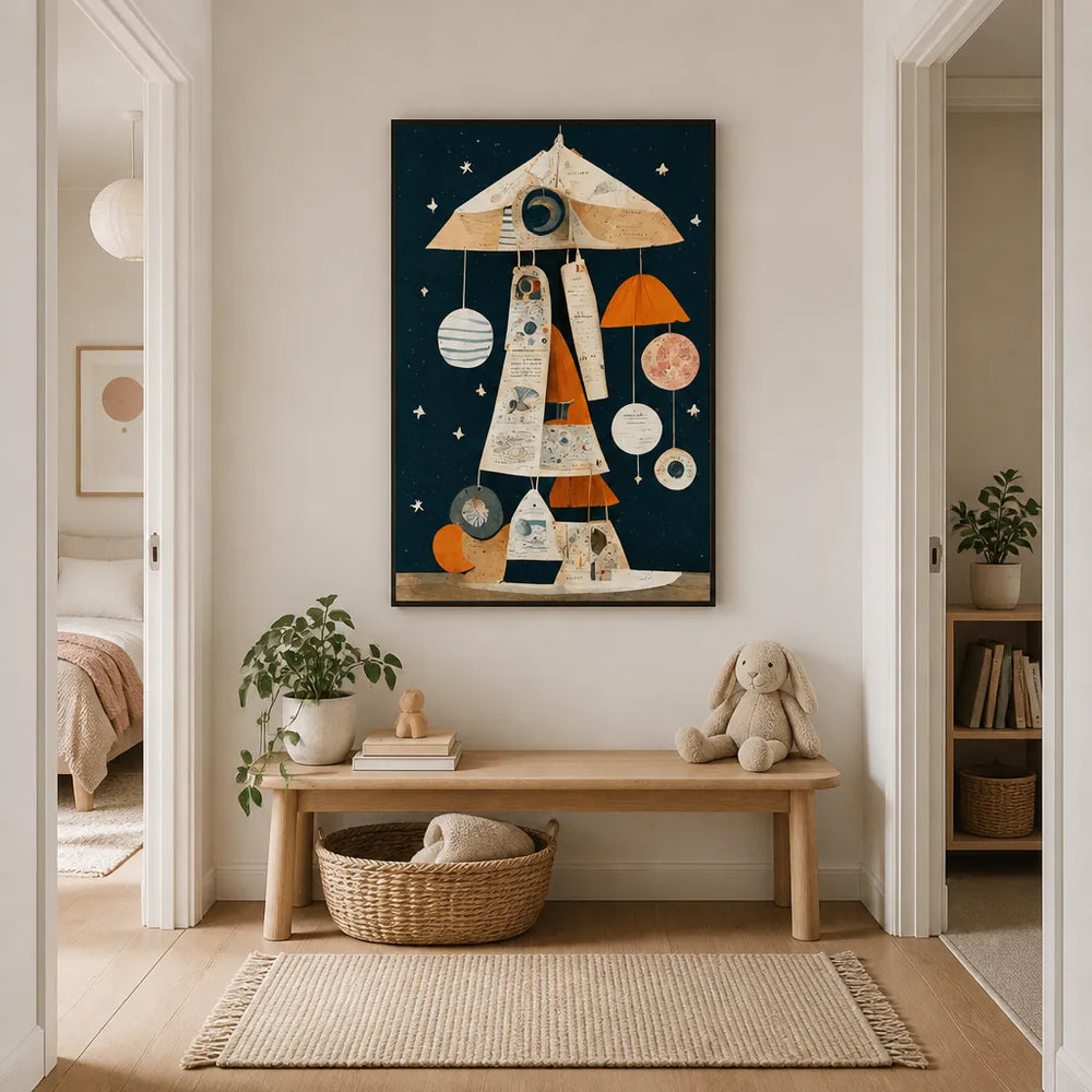 Room mockup featuring Cosmic Jamboree Art Print
