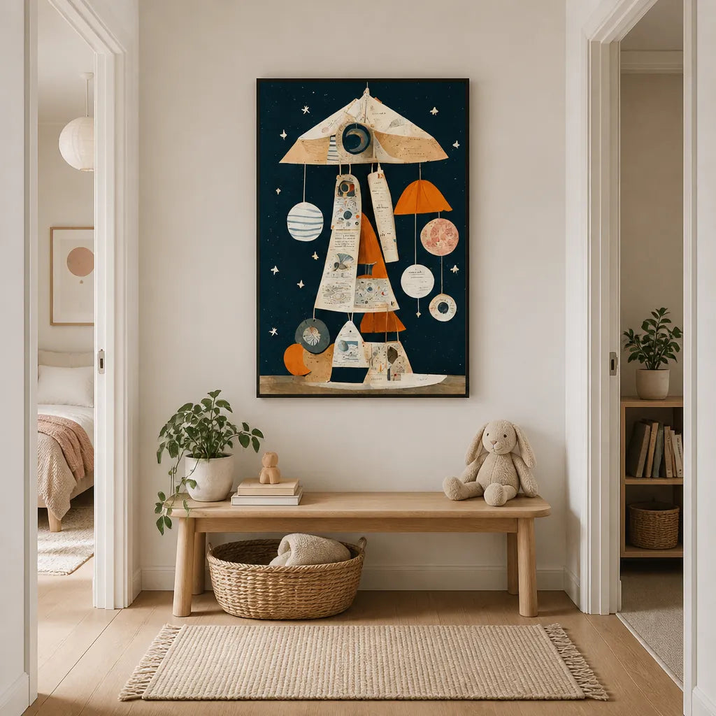 Room mockup featuring Cosmic Jamboree Art Print