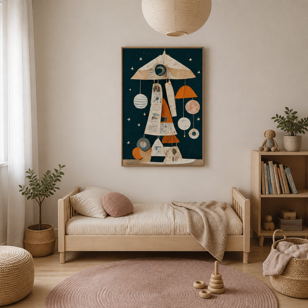 Room mockup featuring Cosmic Jamboree Art Print