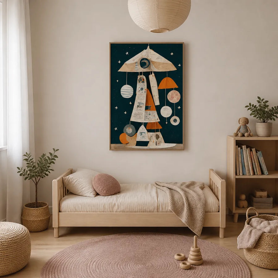 Cosmic Jamboree Art Print in a room setting