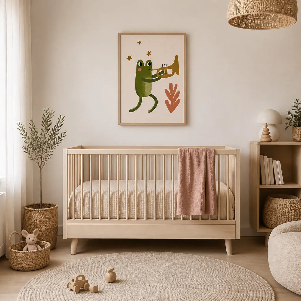 Room mockup featuring Frogandtrumpet Art Print