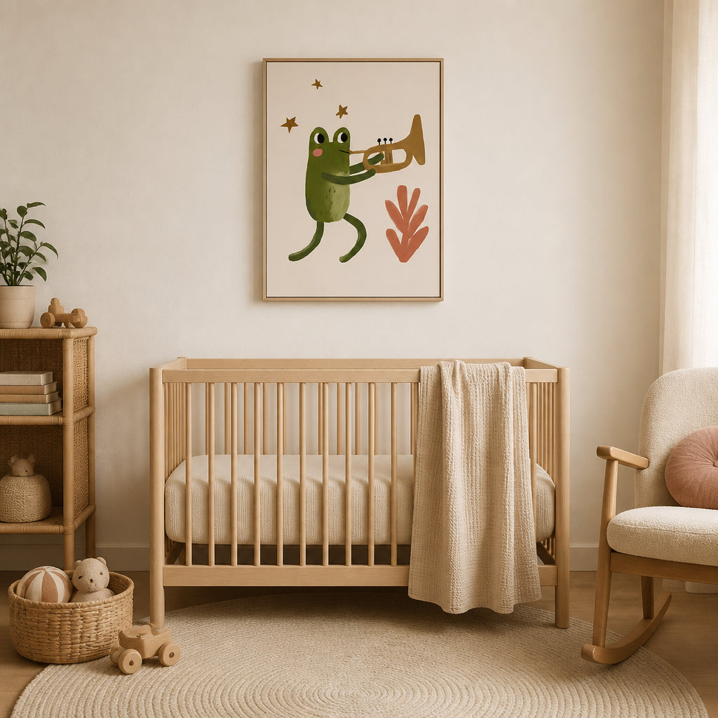 Room mockup featuring Frogandtrumpet Art Print