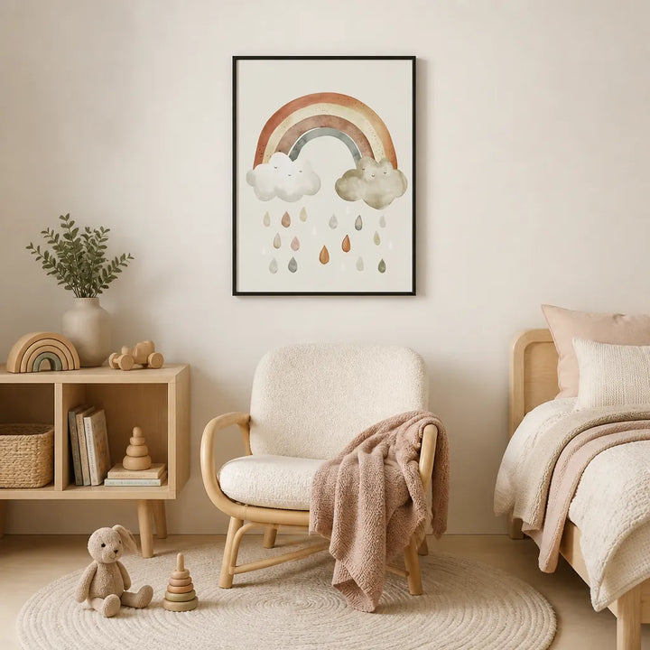 Room mockup featuring Rainbow Dreams Art Print