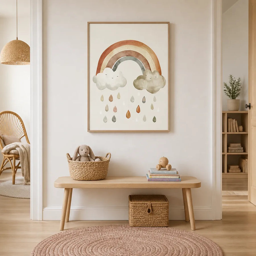 Rainbow Dreams Art Print in a room setting