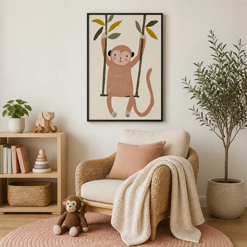 Room mockup featuring Swingingmonkey Art Print