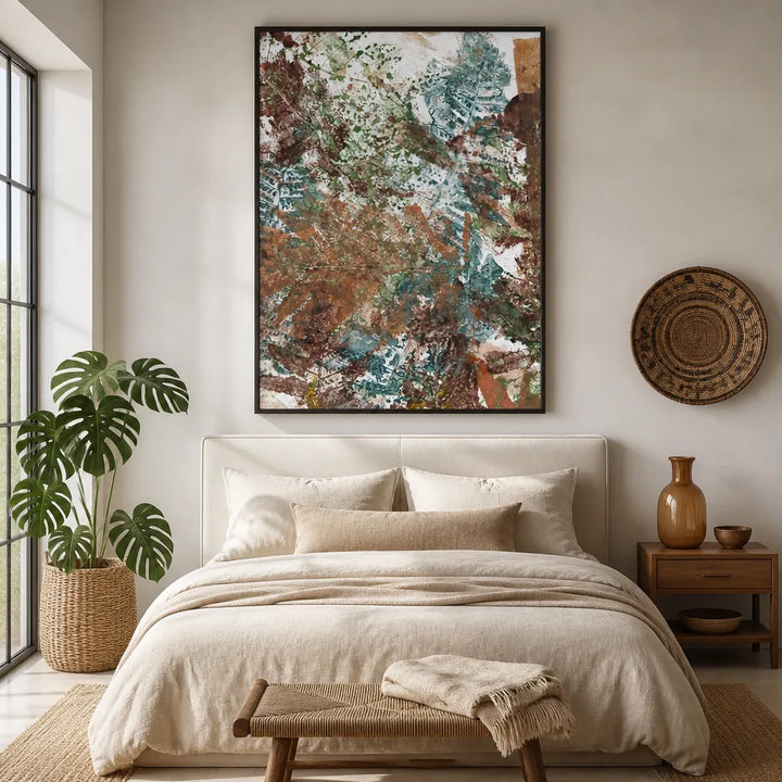 Room mockup featuring Earthy Botanical Impressions Art Print