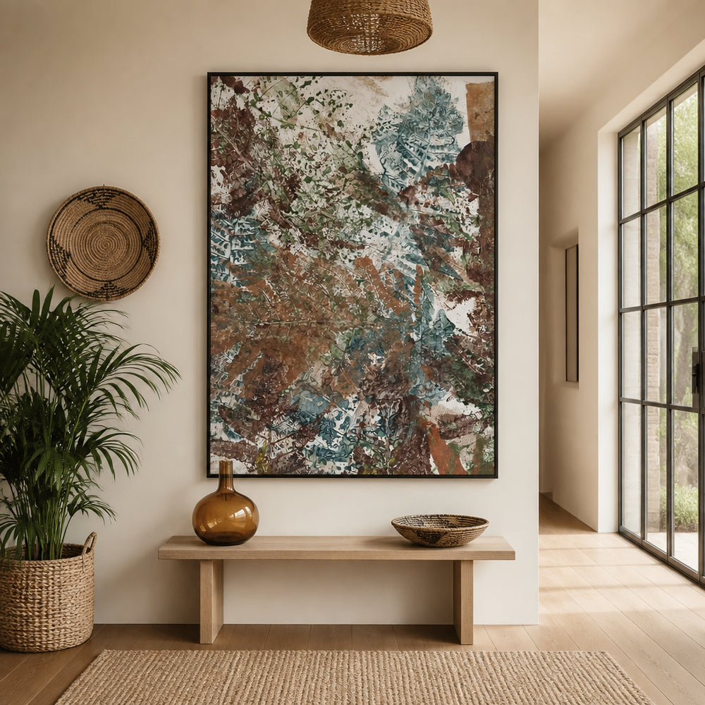 Room mockup featuring Earthy Botanical Impressions Art Print