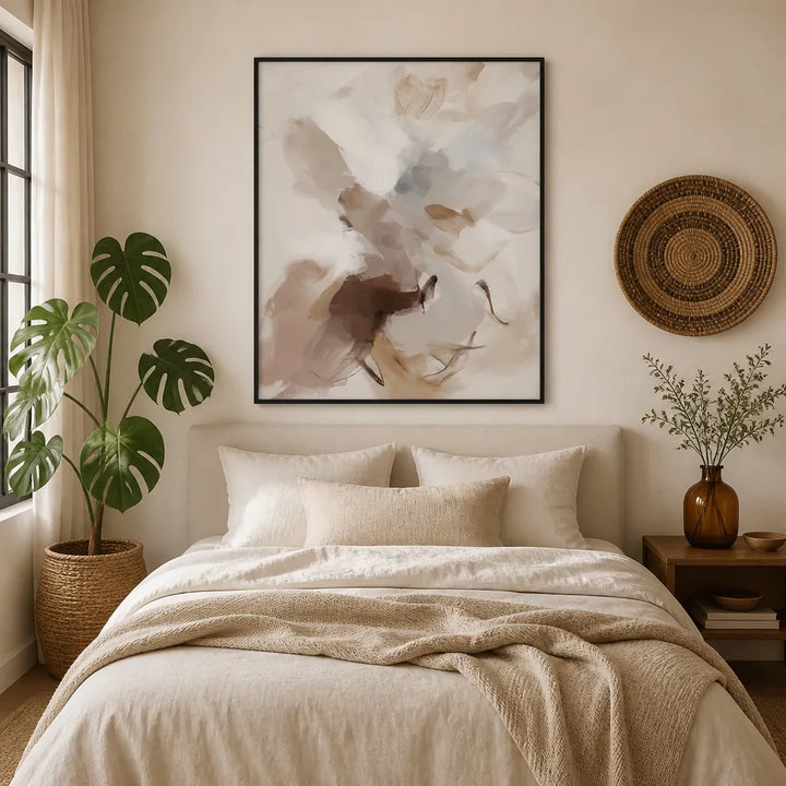 Room mockup featuring Ethereal Abstract Movement Art Print