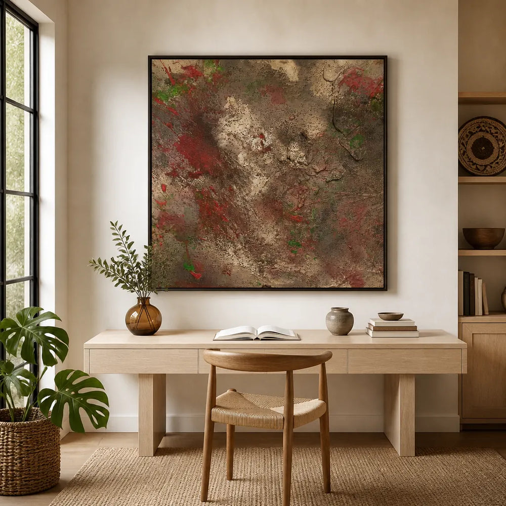 Room mockup featuring Gilded Grunge Abstract Art Print