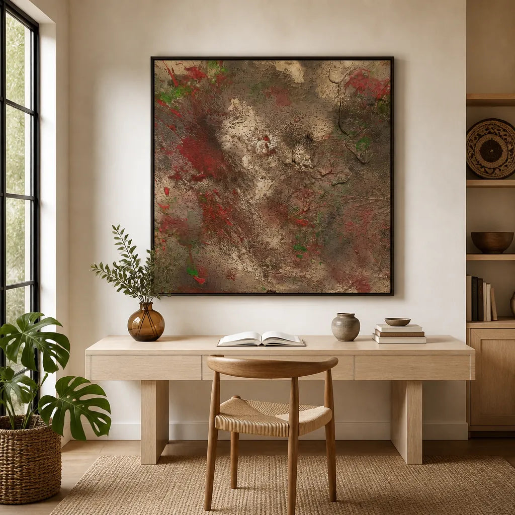 Room mockup featuring Gilded Grunge Abstract Art Print