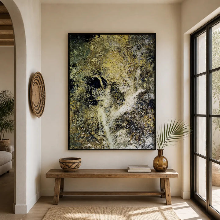 Room mockup featuring Liquid Gold (3) Art Print