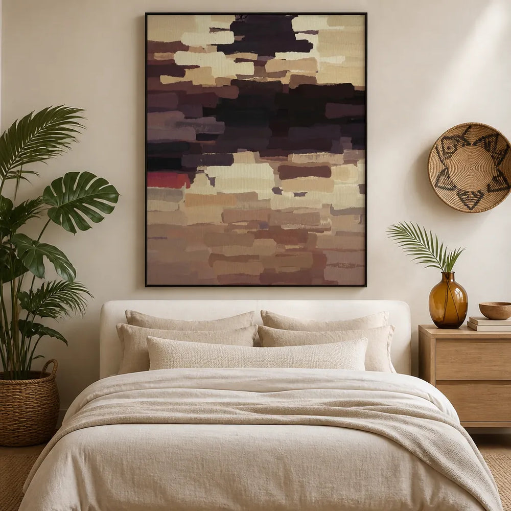 Room mockup featuring Muted Block Strokes Art Print