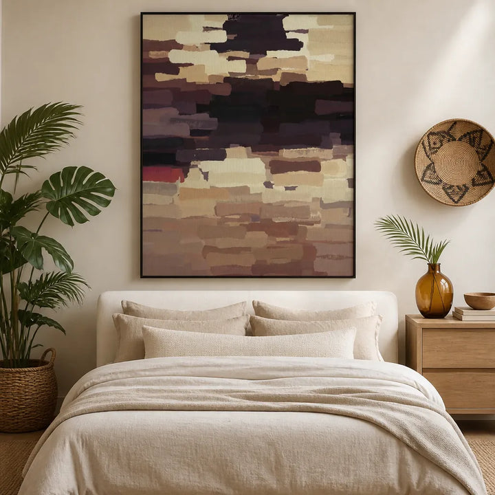 Room mockup featuring Muted Block Strokes Art Print