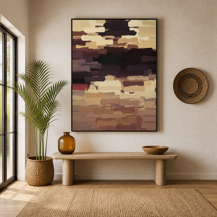 Room mockup featuring Muted Block Strokes Art Print