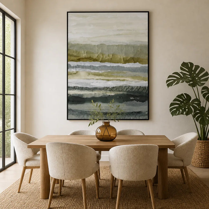 Room mockup featuring Muted Landscape Layers Art Print