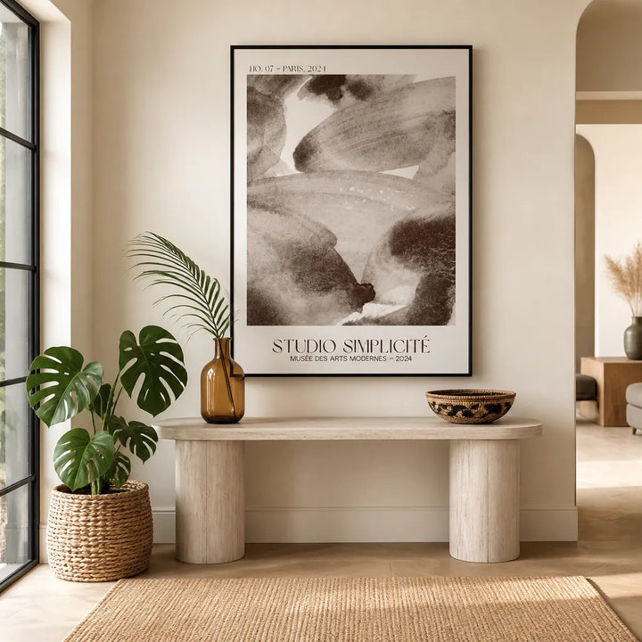 Room mockup featuring Muted Organic Forms Art Print