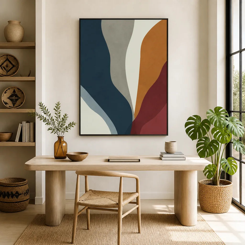 Room mockup featuring Serene Color Flow Art Print