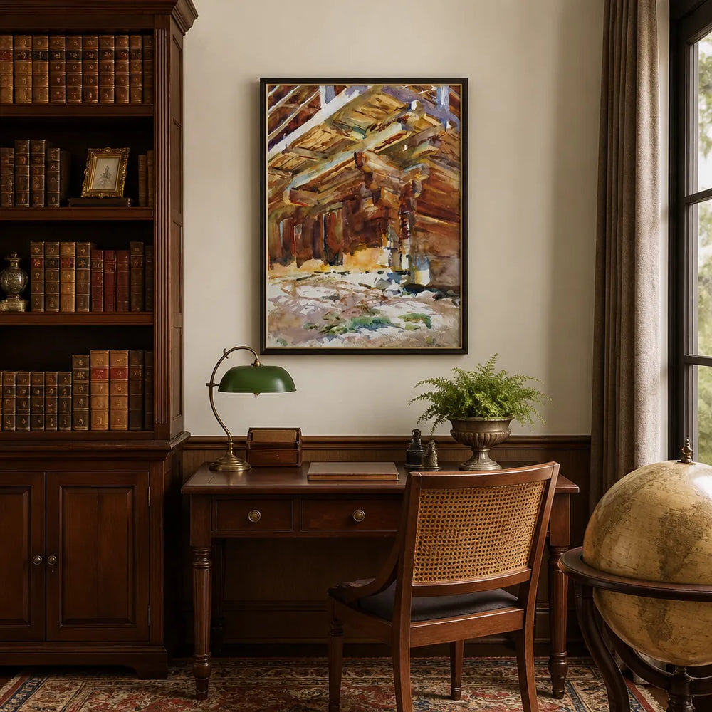 Room mockup featuring Abriès by Sargent Art Print