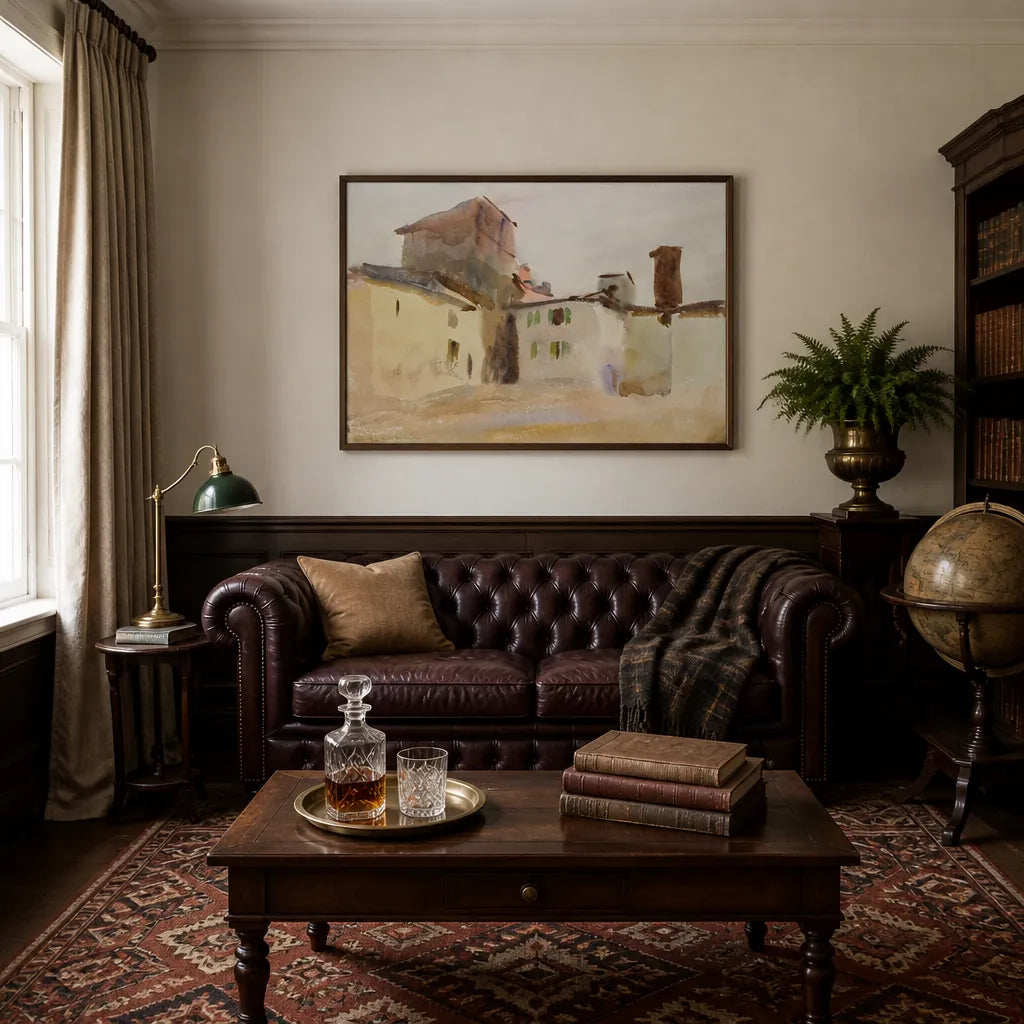 Room mockup featuring Borgo San Lorenzo by Sargent Art Print
