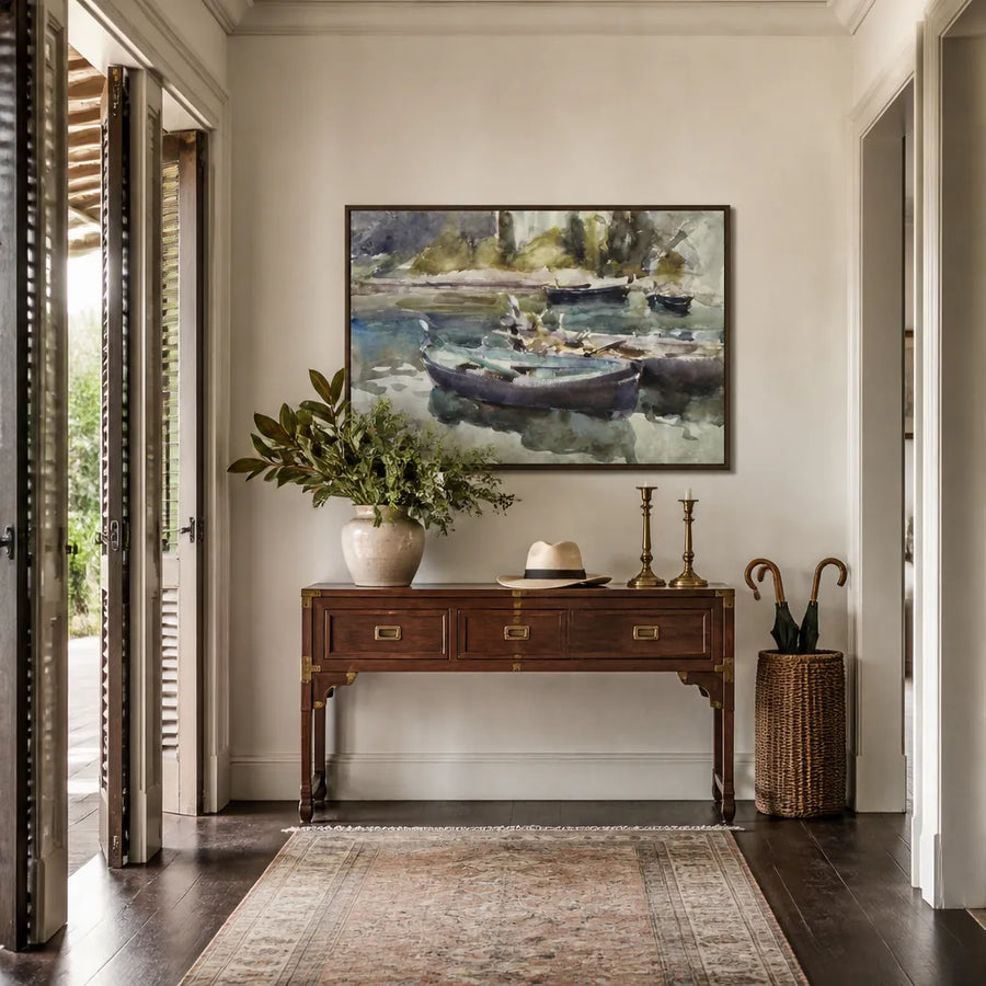 Small Boats by Sargent Art Print in a room setting
