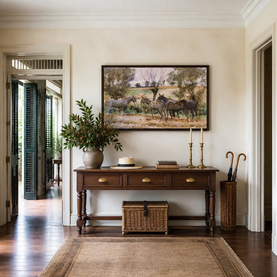 Mules by Sargent Art Print in a room setting