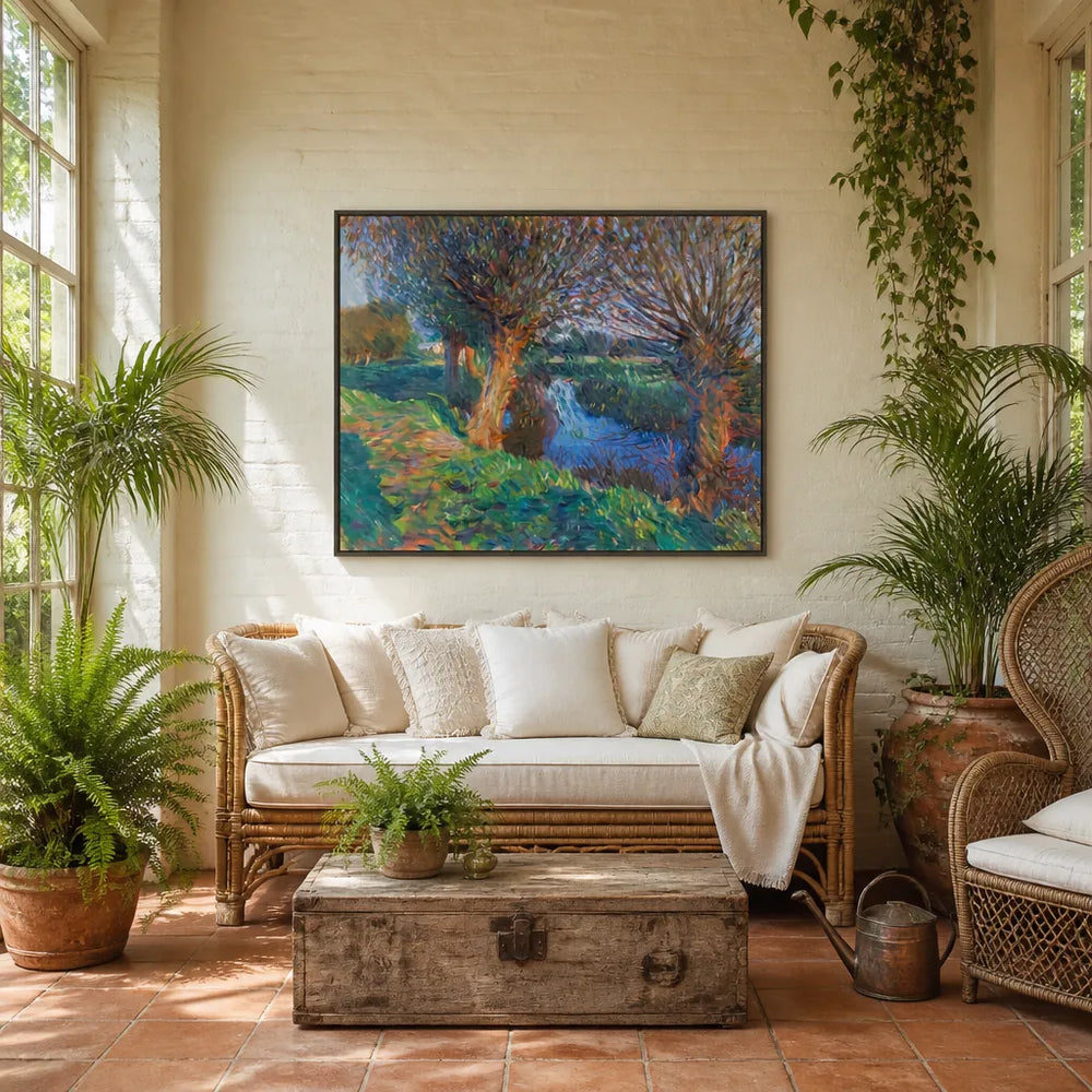Room mockup featuring At Calcot by Sargent Art Print