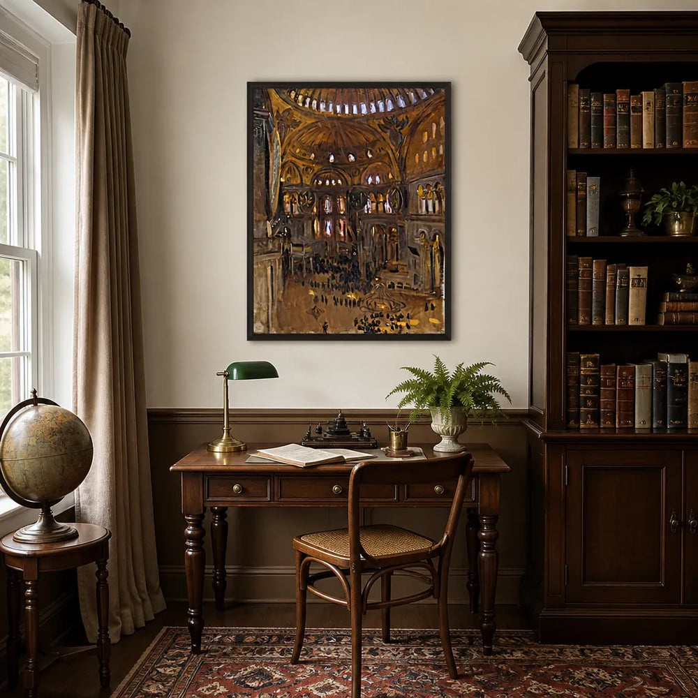 Room mockup featuring Santa Sofia by Sargent Art Print