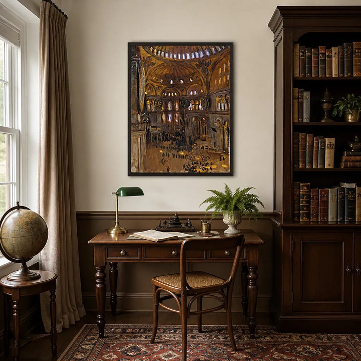 Room mockup featuring Santa Sofia by Sargent Art Print