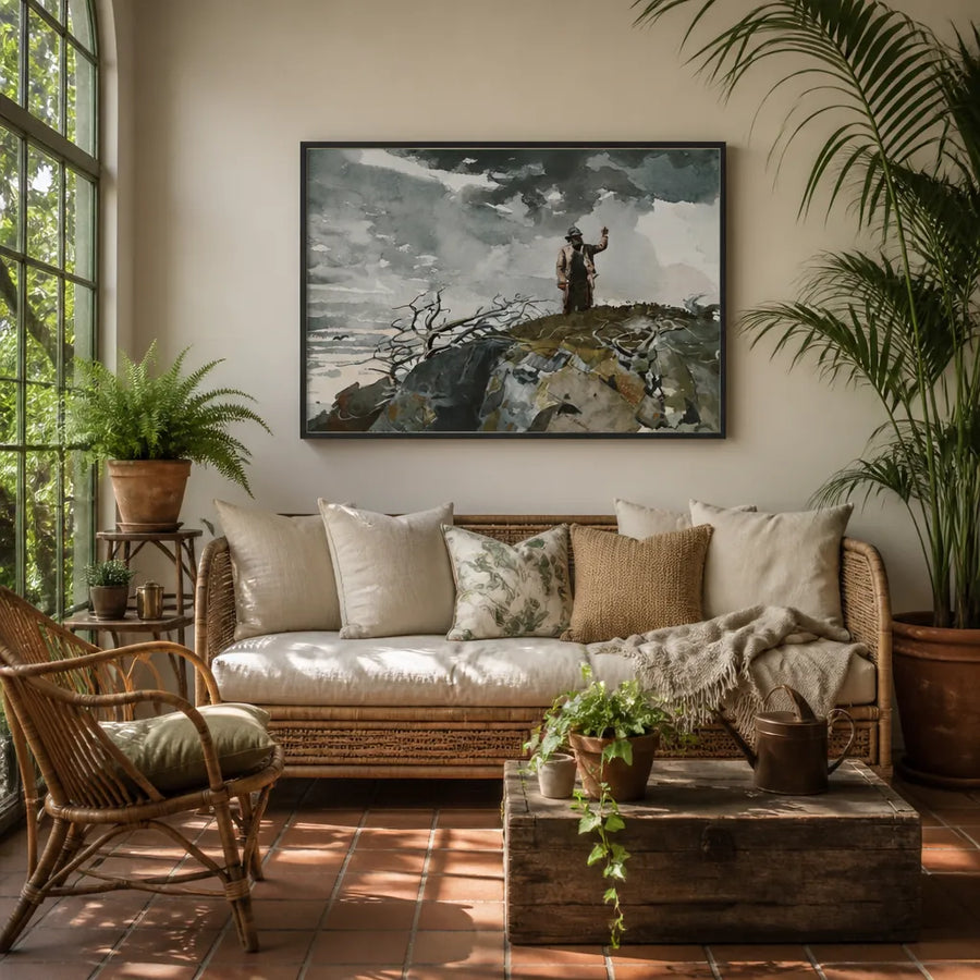 The eastern shore by Winslow Homer Art Print in a room setting