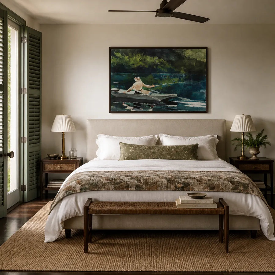 Casting, Number Two by Winslow Homer Art Print in a room setting