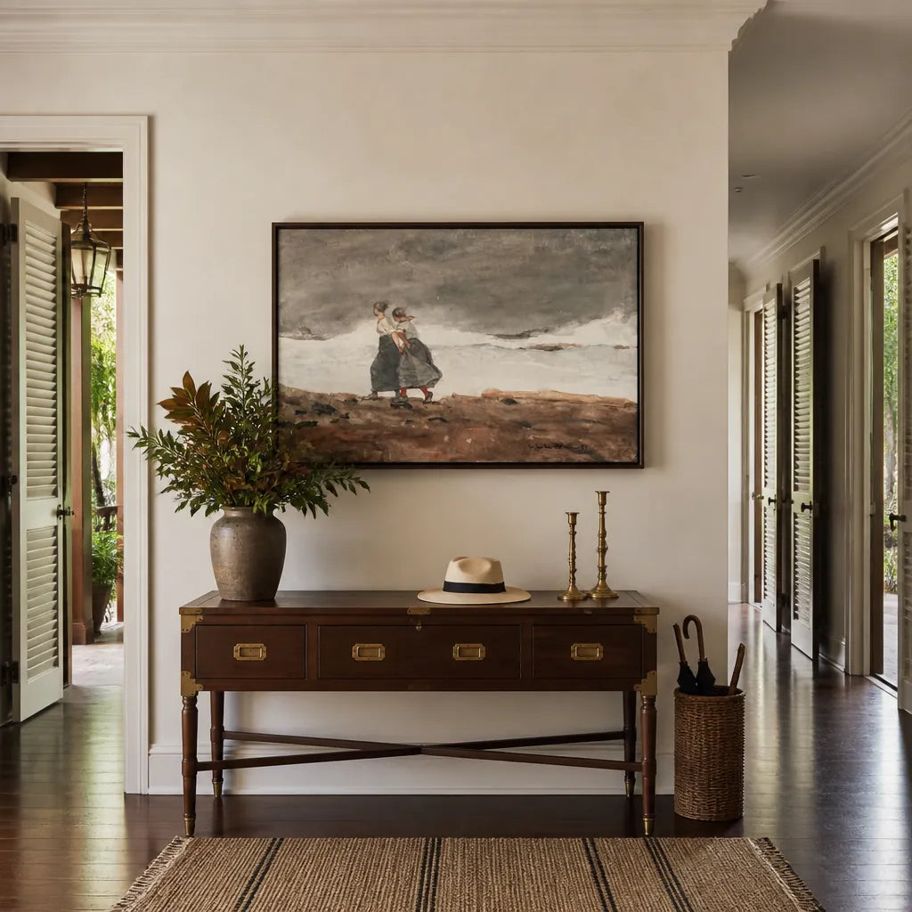 Room mockup featuring Danger by Winslow Homer Art Print