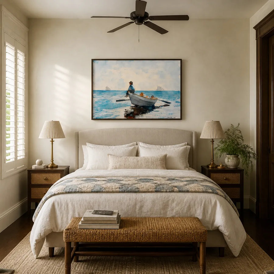 Boys in a Dory by Winslow Homer Art Print in a room setting
