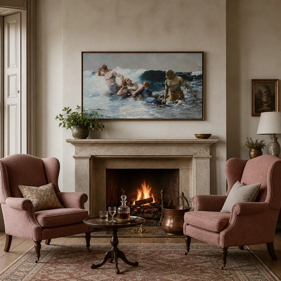 Undertow by Winslow Homer Art Print in a room setting