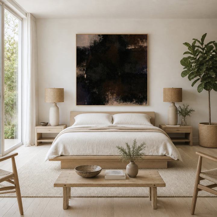 Room mockup featuring Deep Grunge Abstraction Art Print