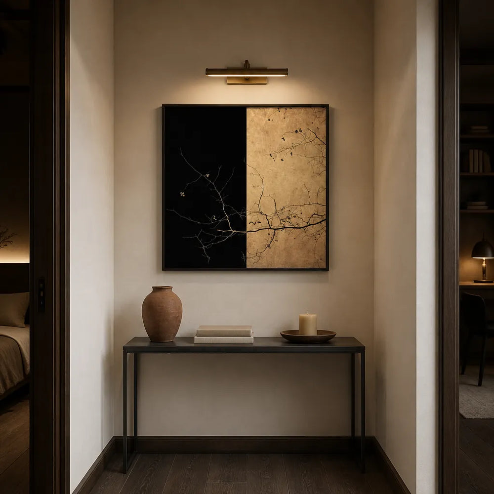 Room mockup featuring Textured Tree Contrast Art Print