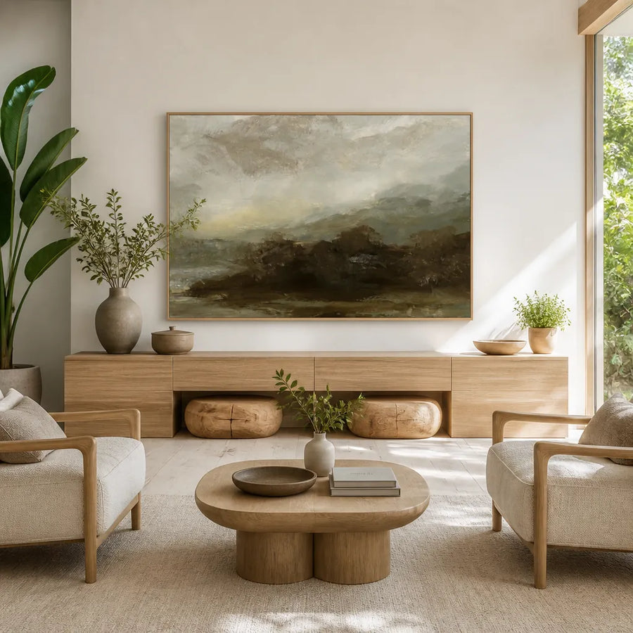 Ash Wood Art Print in a room setting