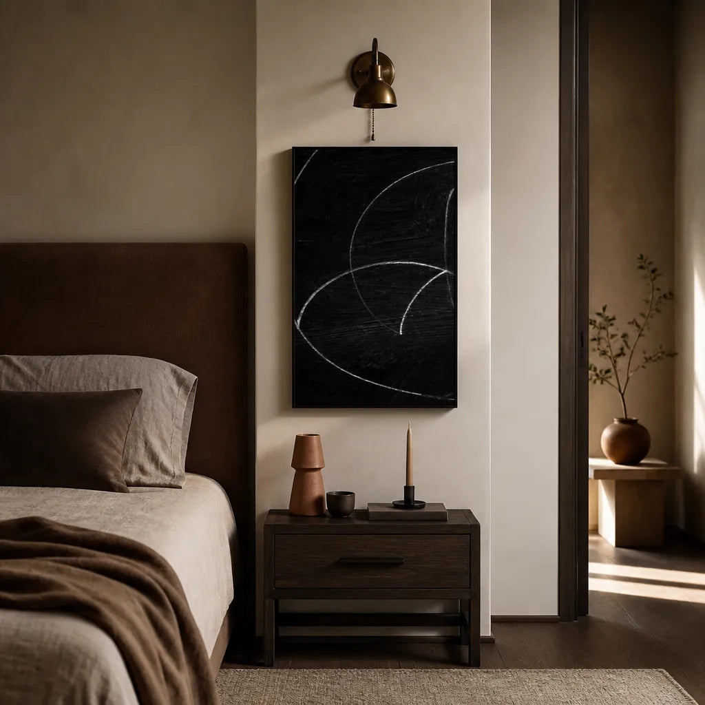 Room mockup featuring Black 1 Art Print