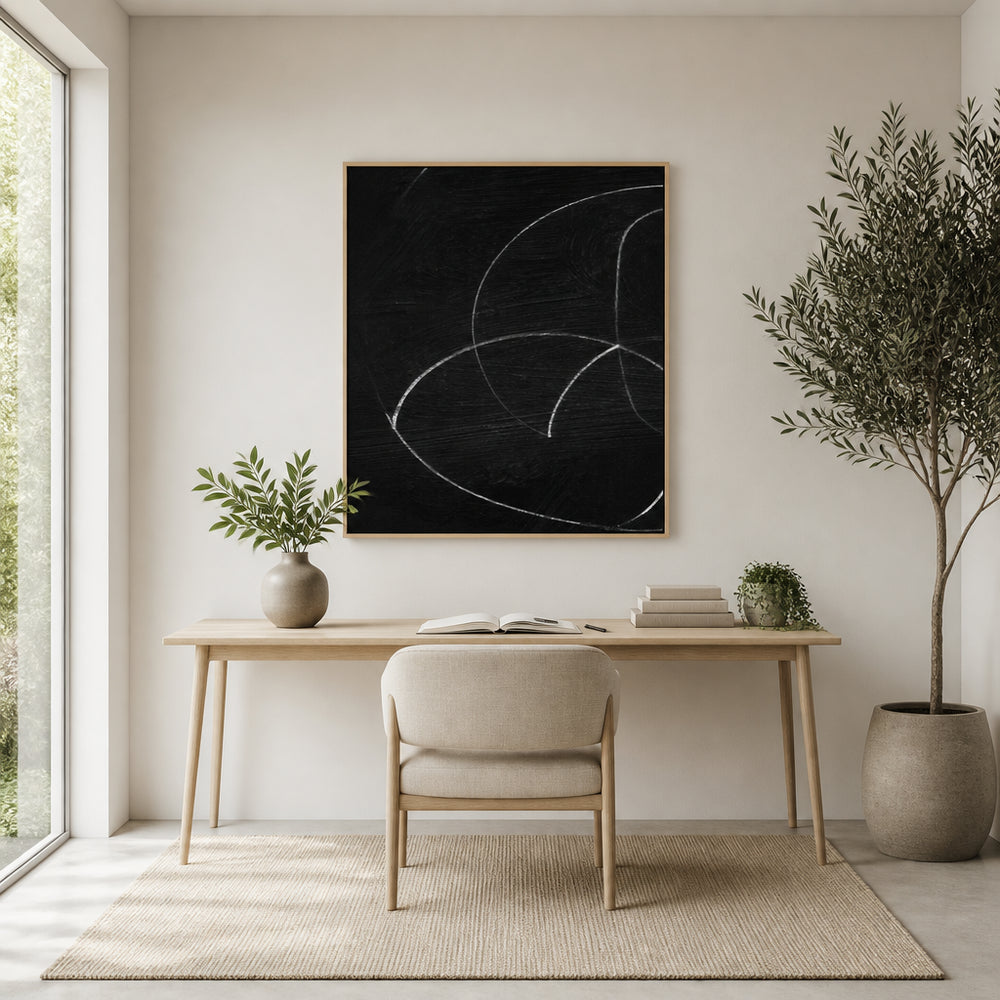 Room mockup featuring Black 1 Art Print