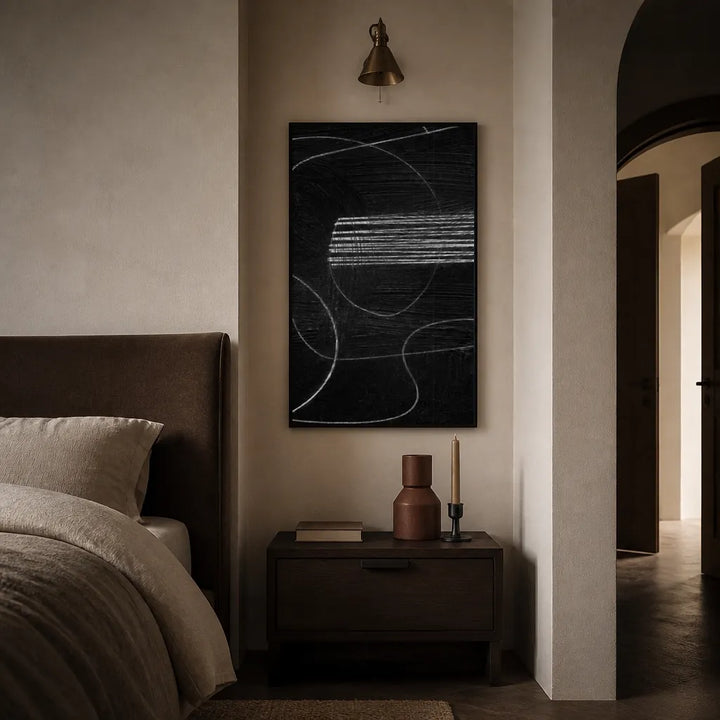 Room mockup featuring Black 2 Art Print
