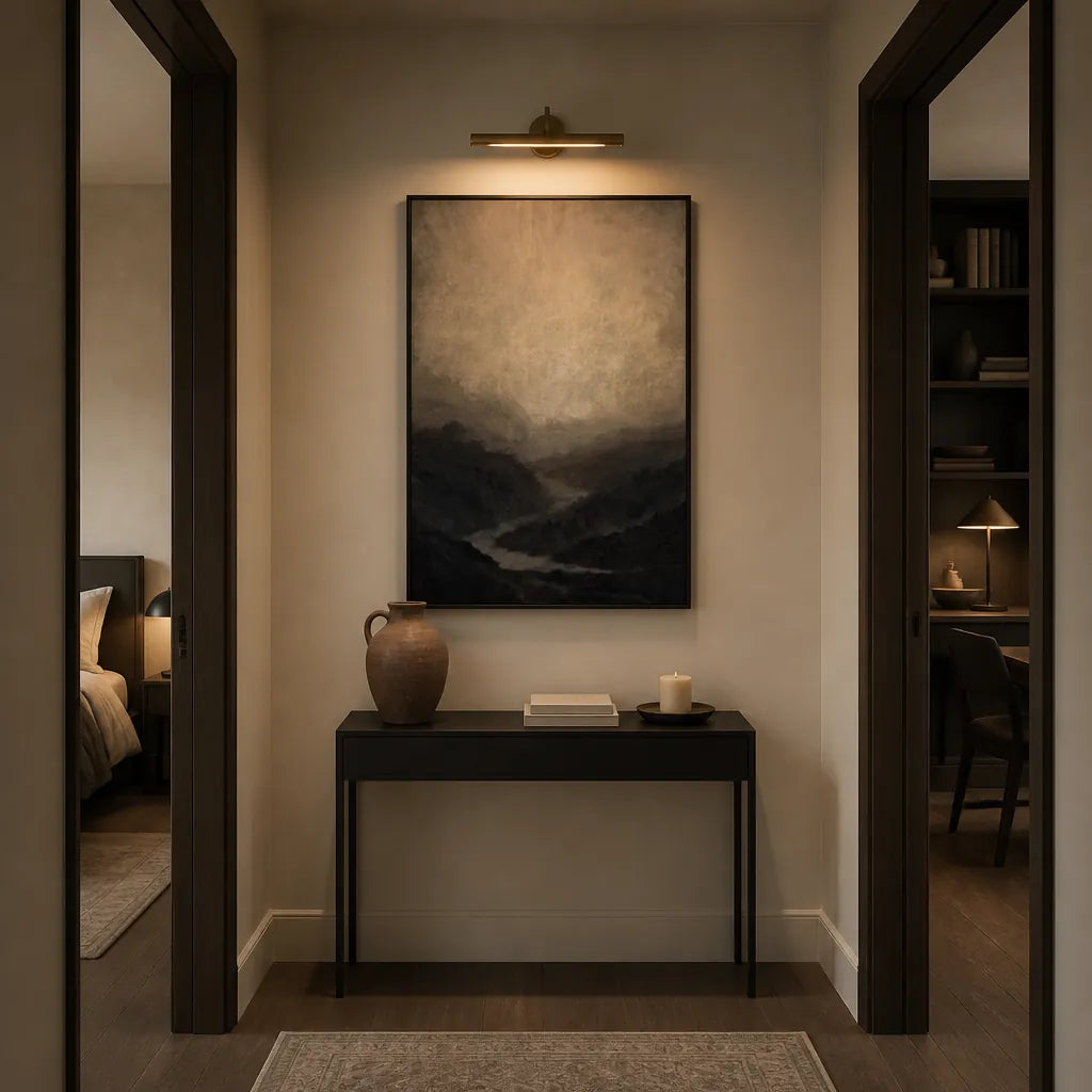 Room mockup featuring Highland River Art Print