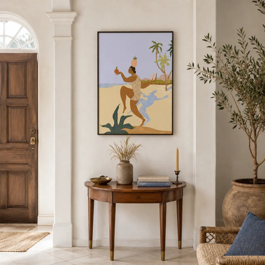Balancing Act Art Print in a room setting
