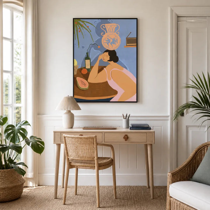 Room mockup featuring Bestill Art Print