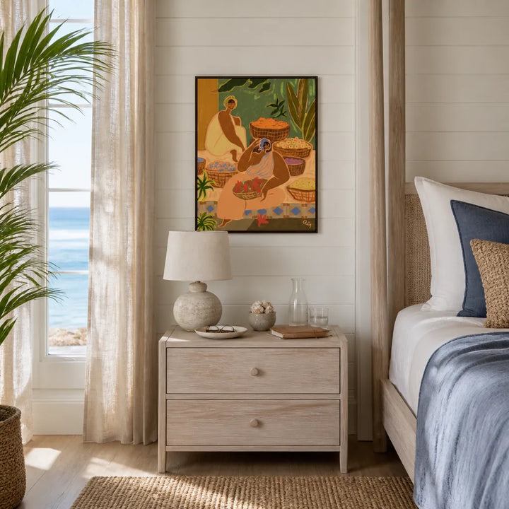 Room mockup featuring Flower Sisters Art Print