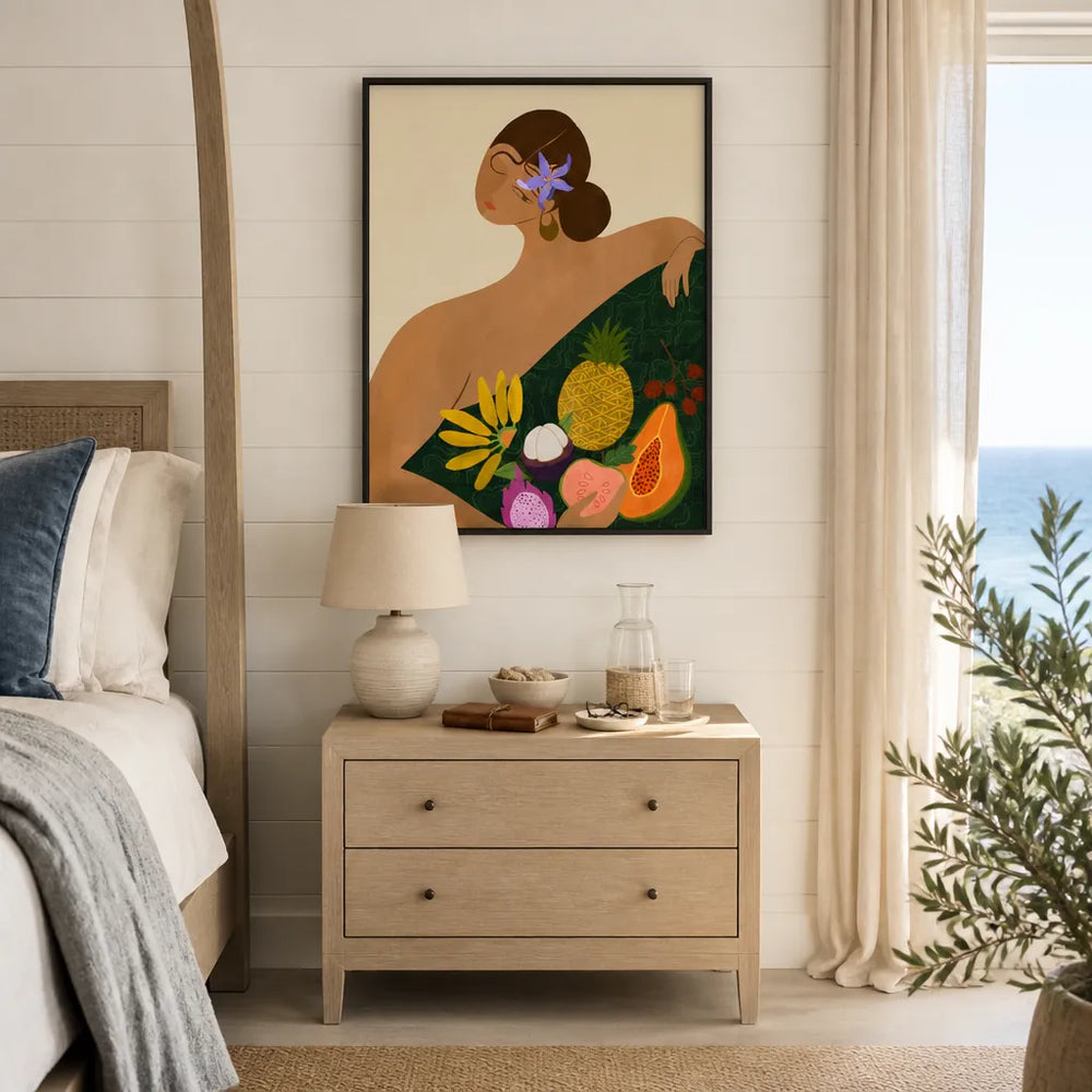 Room mockup featuring Fruit Seller Art Print