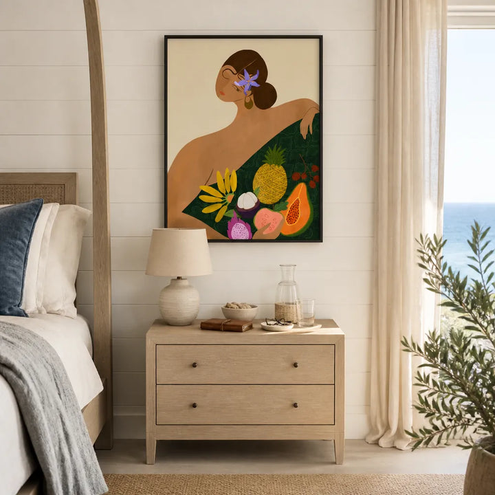 Room mockup featuring Fruit Seller Art Print