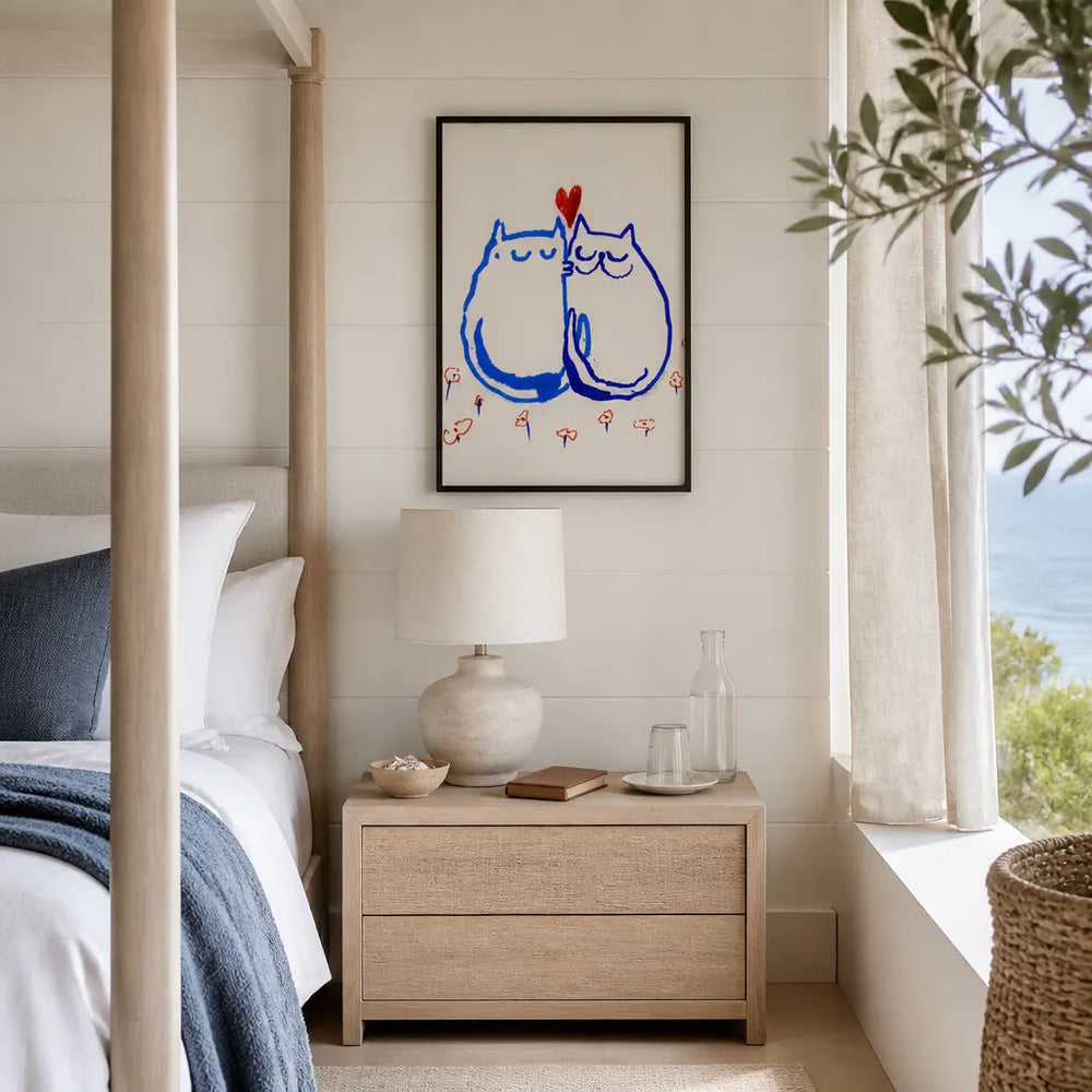 Room mockup featuring Lovin' Cats Art Print