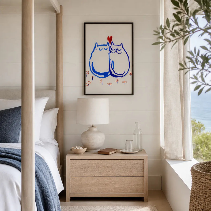 Lovin' Cats Art Print in a room setting