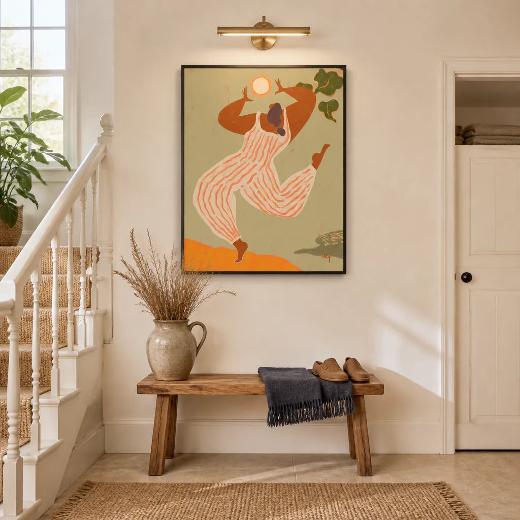 Room mockup featuring Reach For The Sun Art Print