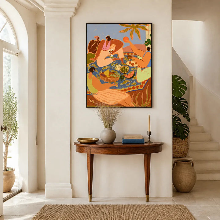 Room mockup featuring Summer Picnic Art Print