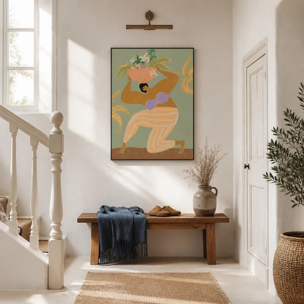 Room mockup featuring The Weight Of The World Art Print